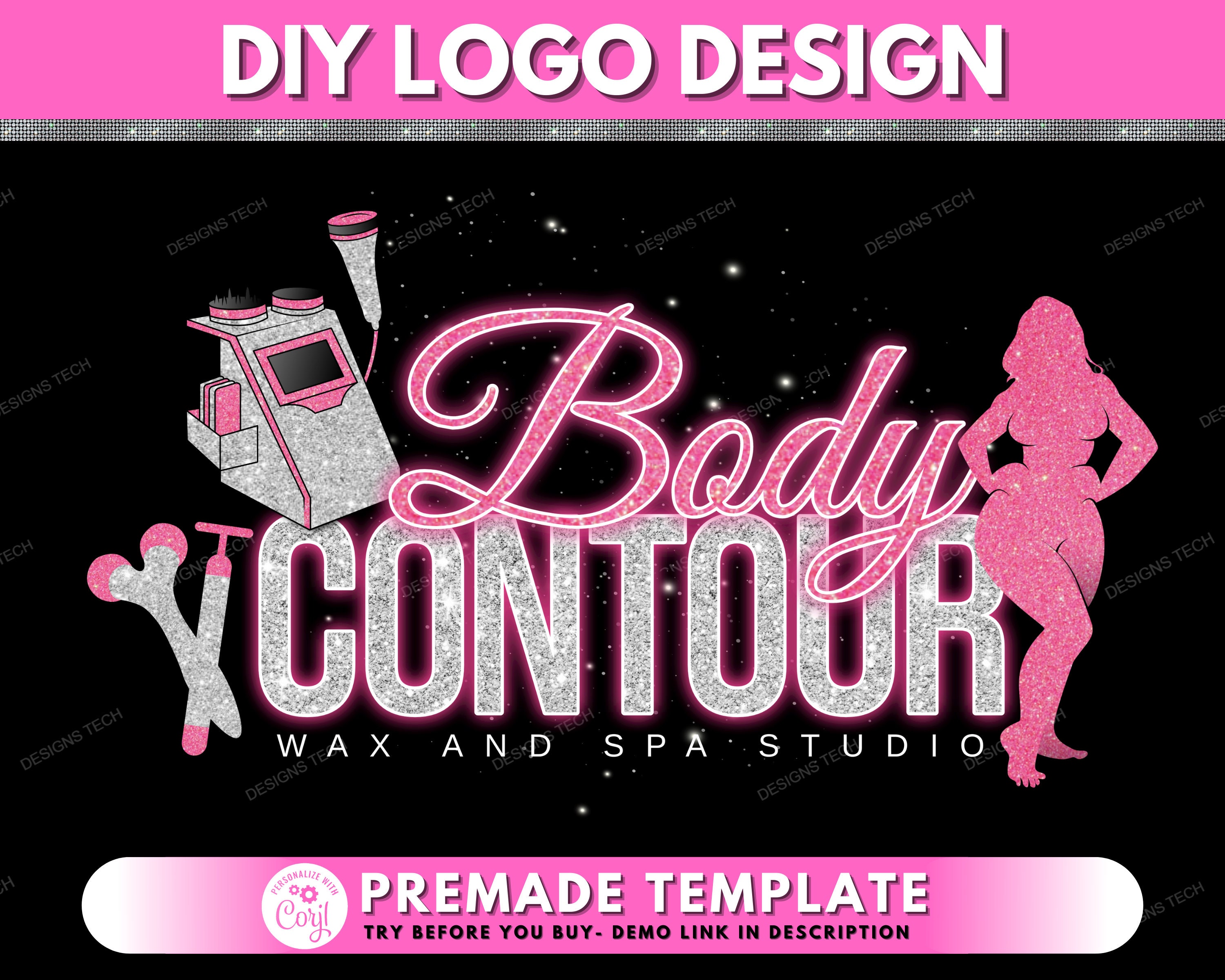 Body Contour Logo, DIY Logo Design Template, Body Contouring Logo, Body  Slimming Logo, Body Sculpting Logo, Massage Vacuum Therapist Logo 
