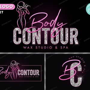 Body Contour Logo, DIY Logo Design Template, Body Sculpting Logo, Body Contouring Logo, Esthetician Logo, Wax Logo, Premade Business Logo