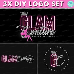 Boutique Logo, DIY Logo Design Template, Beauty Logo, Fashion Logo, Clothing Logo, Store Logo, Store Logo, Premade Business Pink Logo