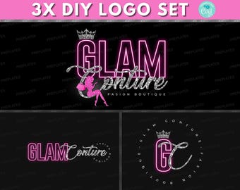 Boutique Logo, DIY Logo Design Template, Beauty Logo, Fashion Logo, Clothing Logo, Store Logo, Store Logo, Premade Business Pink Logo