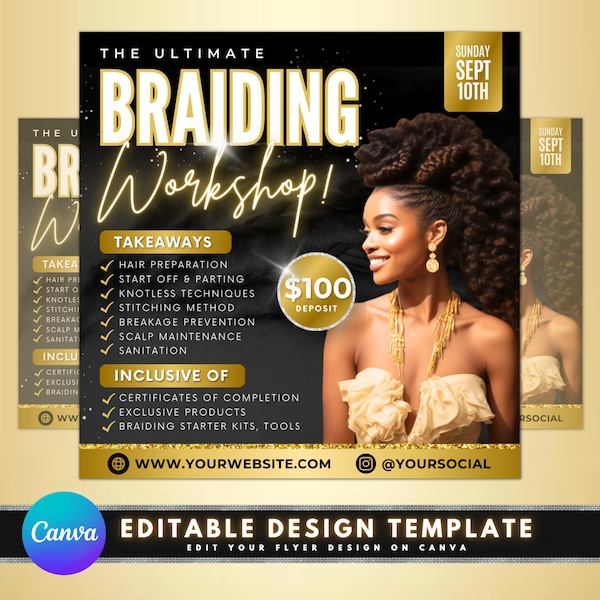 Hair Braiding Course Template Etsy Hair Braiding Course Template Etsy