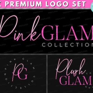 Hair Logo, DIY Logo Design Template, Boutique Logo, Pink Beauty Logo, Fashion Logo, Bundles Wig Logo, Makeup Logo, Premade Business Logo