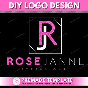 Beauty Logo, DIY Logo Design Template, Boutique Logo, Makeup Artist Logo, Hair Stylist Logo, Fashion Logo, Lash Eyelash Logo, Nail Logo