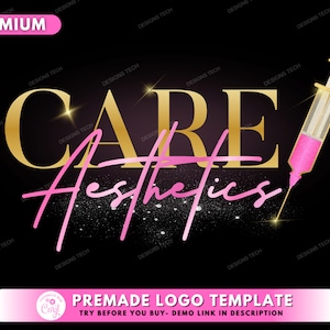 Aesthetics Logo, DIY Logo Design Template, Injector Logo, Plastic Surgery Logo, Beauty Esthetician Logo, Nurse Logo, Premade Logo