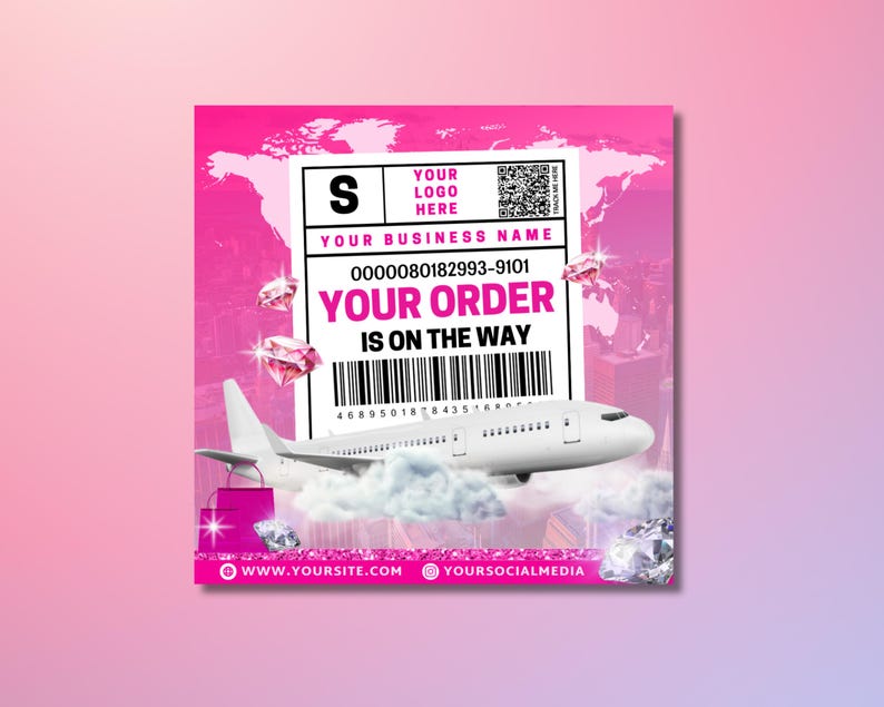 Tracking Flyer Shipping Flyer, DIY Flyer Template Design, Orders Have Shipped Flyer ...
