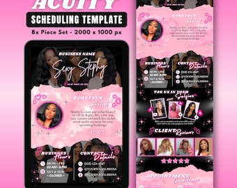 Hair Stylist Acuity Appointment Template, DIY Acuity Template Design, Hair Stylist Website, Beauty Scheduling, Premade Hair Stylist Branding