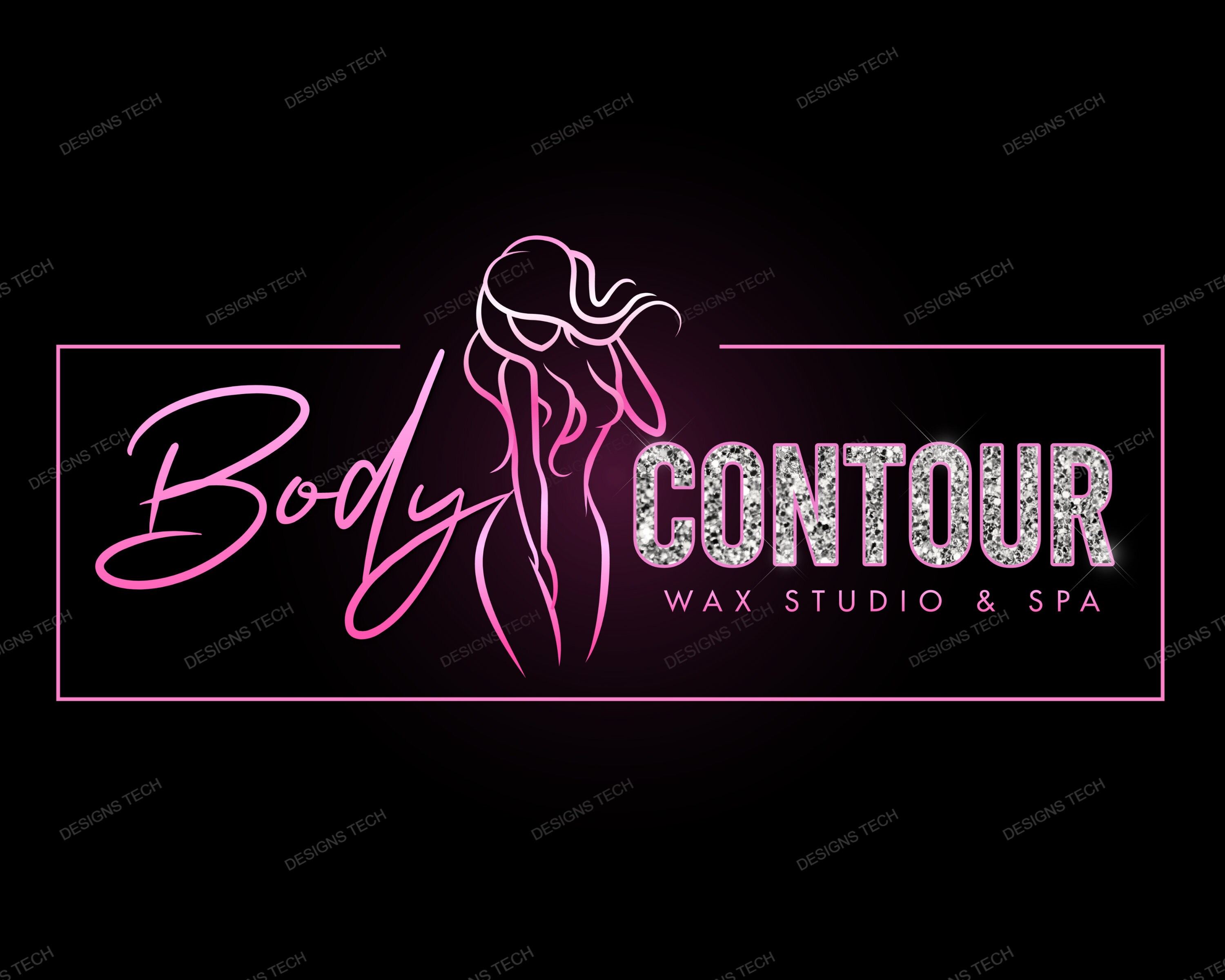 Body Contour Logo DIY Logo Design Template Body Sculpting Etsy