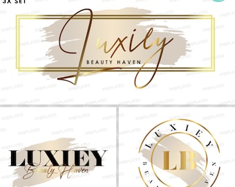 Beauty Salon Logo, DIY Design Template, Spa Business Logo, Hairstylist Logo, Hair Lash Nails Logo,  Premade Aesthetics Makeup Boutique Logo
