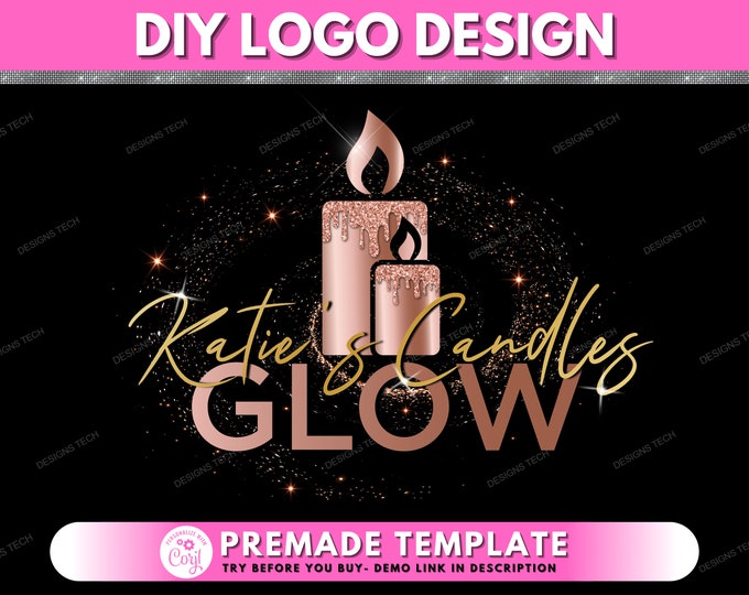 Candle Making Logo, Candle Graphic, Buy a Logo, Instant Logo, Candle ...
