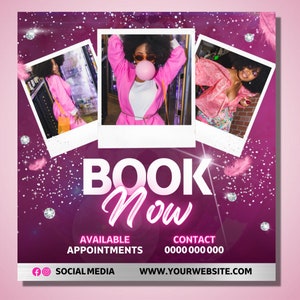 Book Now Flyer, DIY Flyer Template Design, Appointments Flyer, Schedule ...