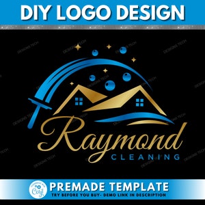 Reinigung Logo, DIY-Logo-Design-Vorlage, Hausreinigungs-Logo, Reinigungs-Service-Logo, Hausmädchen-Logo, Zimmermädchen-Service-Logo, Hausarbeit-Logo