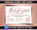 Thank You Card, DIY Marketing Cards Template Design, Thank You For Order Packaging Card, Package Insert Thank You Cards, Small Business Card