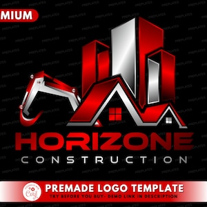 Bouw bedrijfslogo, DIY Logo Design Template, Bouwers Logo, Home Remodeling Logo, Aannemer Logo, Premade Roofing Business Logo