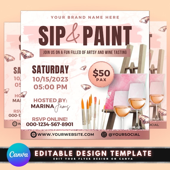 How to host your own Paint & Sip Party at home - Creatively