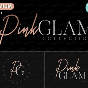 Hair Logo, DIY Logo Design Template, Boutique Logo, Fashion Logo, Beauty Logo, Makeup Artist Logo, Rose Gold Logo, Premade Business Logo