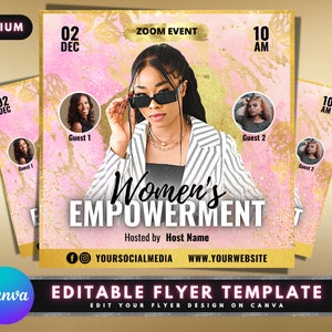 Empowerment Flyer, Women Conference Flyer, Event Flyer, Editable Flyer, Webinar Flyer, Meeting Flyer, Premade Flyer Template Design