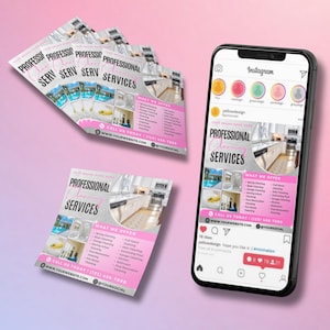Editable Canva cleaning services flyer template in pink and white design, perfect for house cleaners and maid service advertising
Professional cleaning flyer template for home and business, customizable Canva design for spring cleaning and maid services
Maid service flyer template, modern cleaning business marketing design in Canva, printable for home and office cleaning promotions
House cleaning flyer template, editable Canva design showcasing professional cleaning services