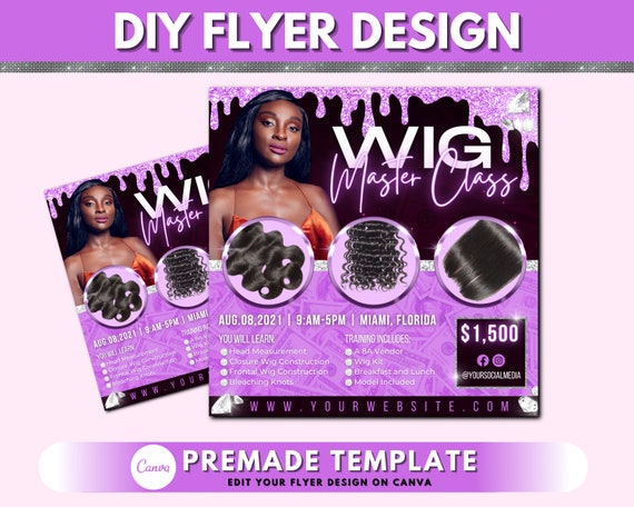 Buy Hair Flyer Wig Class Flyer Hair Extension Training Flyer Online in India  - Etsy