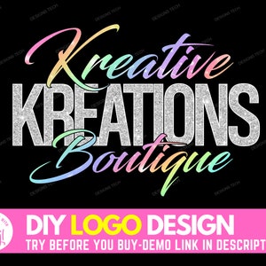 DIY Beauty Logo, Edit Yourself Boutique Logo Design, Fashion Logo, Cosmetics Logo, Makeup Artist Logo, Online Business Premade Logo Template