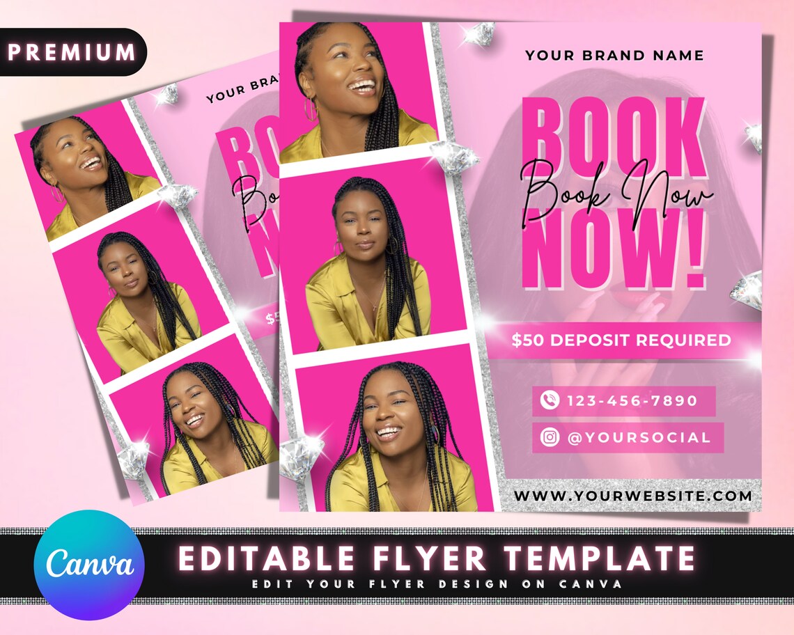 Book Now Flyer, DIY Flyer Template Design, Booking Flyer, Appointment ...