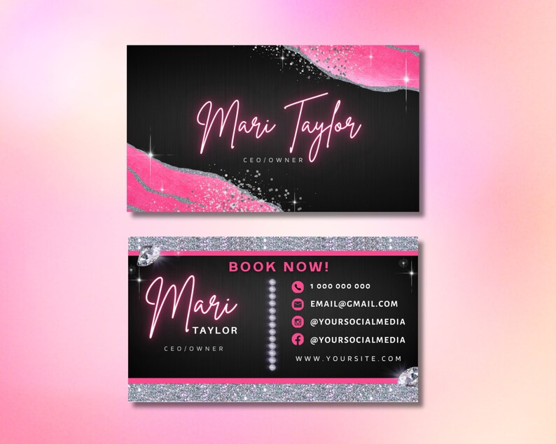 CEO
Founder
Executive
Entrepreneur
Boss Lady
Chic
Fashionable
Creative
Eye-Catching
Business Card Template
Downloadable Template
Pink
Blush Pink
Rose Gold
Metallic Pink
Fuchsia
Silver
Glitter
Shimmer
Elegant
Modern
Glamorous