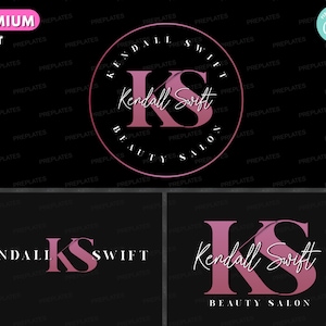 Beauty Salon Logo, DIY Logo Design Template, Boutique Logo, Hair Business Logo, Nails Lash Shop Logo, Monogram Logo, Premade MakeUp Logo