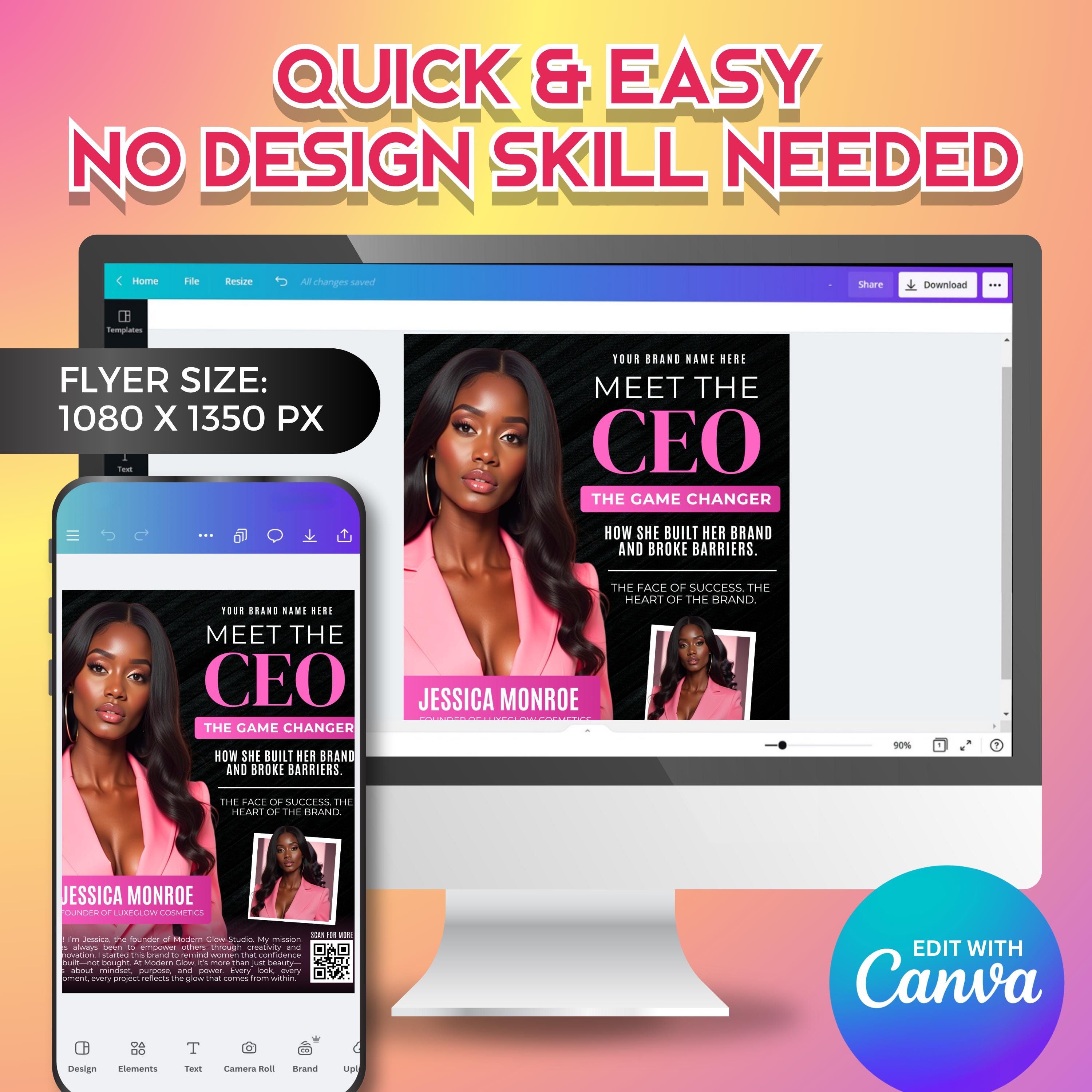 Meet the CEO Flyer: Women in Business Introduction, Magazine Style ...
