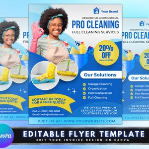 Cleaning Service Flyer, DIY Flyer Template Design, Housekeeping Company Flyer, Home Office Cleaning Business Flyer, Premade Instagram Flyer