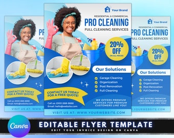 Cleaning Service Flyer, DIY Flyer Template Design, Housekeeping Company Flyer, Home Office Cleaning Business Flyer, Premade Instagram Flyer