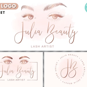 Lash Logo, DIY Logo Design Template, Beauty Logo, Eyelashes Logo, Makeup Artist Logo, Lash Tech Logo, Brows Logo, Premade Business Logo