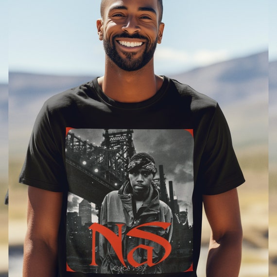Nas Circa 1993 Tee | Rare B&W of Hip-hop Music Legend Nas Shirt