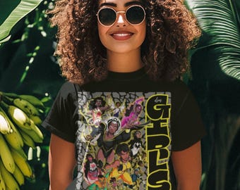 Dem Girls Superheroes Tee | Black Girl Comicbook Lovers T-shirt | Black Girls Woman Superheroes UNISEX Fantasy Graphic Shirt | ZuluSky