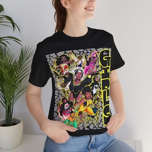 Dem Girls Superheroes Tee | Black Girl Comicbook Lovers T-shirt | Black Girls Woman Superheroes UNISEX Fantasy Graphic Shirt | ZuluSky