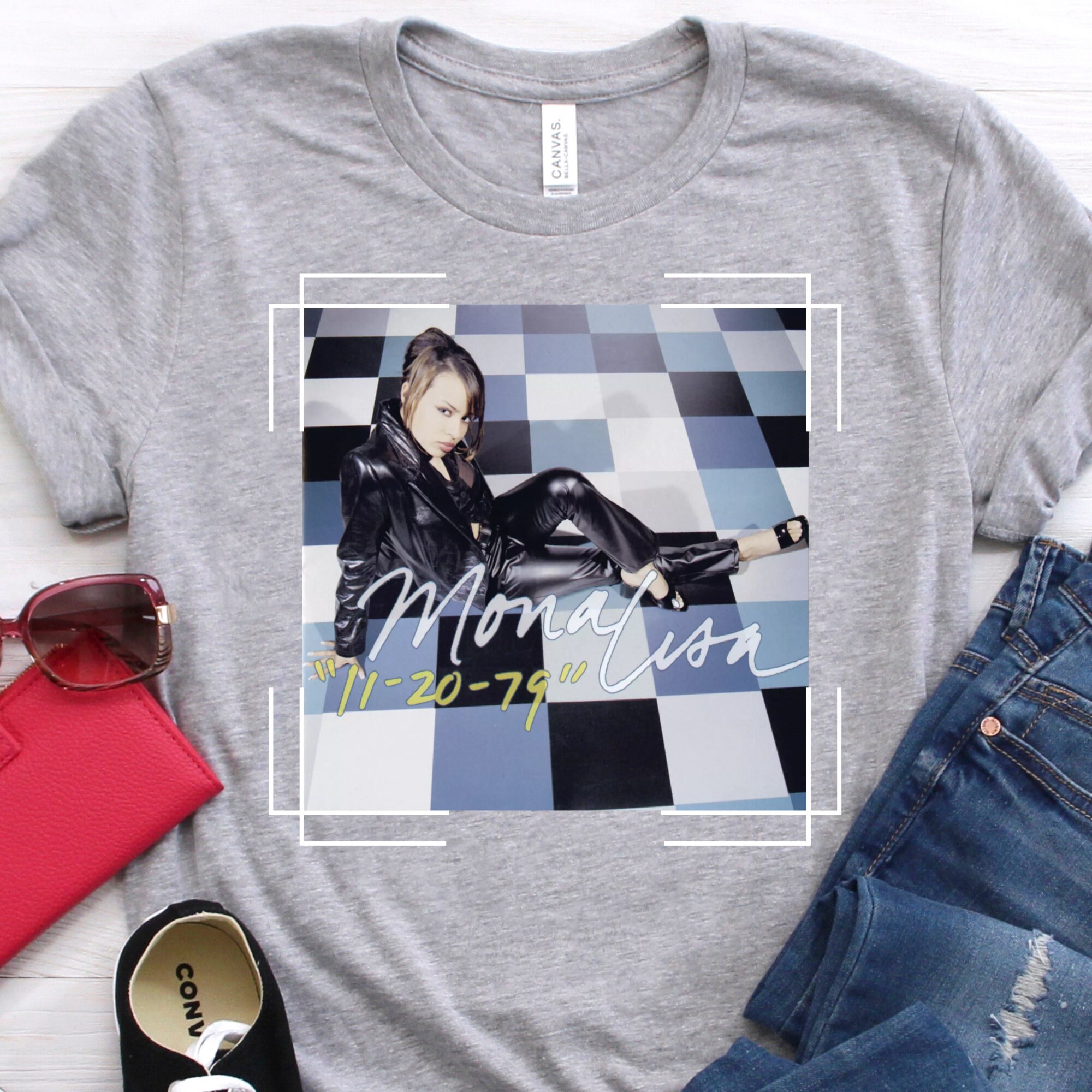 Tシャツ・カットソー Luxury Street Wear washed vintage monalisa unisexual Mona Lisa Tee | Exclusive 90s Vintage UNISEX Singer Mona
