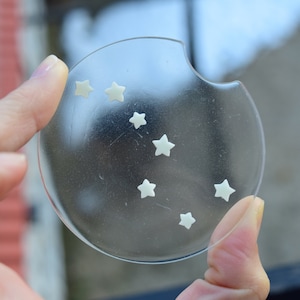 Car accessories, Glow In The Dark Stars, Starry night Car Coasters Set of 2, Resin Coasters, Ursa Major, The Great Bear Constellation Decor