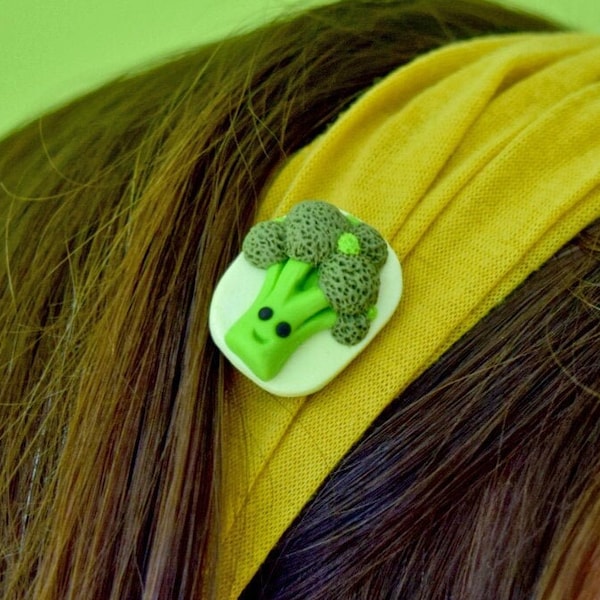 Broche de brocoli, légume vert drôle, broche organique d’aliment, broche de sac à dos, broche de chapeau, insigne de robe