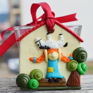 Christmas Tree Ornament, Christmas Decoration, Tiny House, Fairy House, Outdoor Fairy House, Home Sweet Home Decor, Fairy Tale Favorite Book