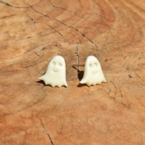 Halloween Earrings, Glow in the Dark Ghosts Earrings, Kawaii Valentines Day Gift for Women, College Student Valentines Gift, Goth Jewelry image 4