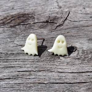 Halloween Earrings, Glow in the Dark Ghosts Earrings, Kawaii Valentines Day Gift for Women, College Student Valentines Gift, Goth Jewelry image 5