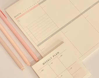 A4 and Mini Weekly planner- to do list pad- desk pad
