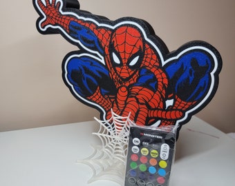 Marvel Spiderman 3d Printed Light Box - Etsy