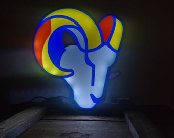 Los Angeles Rams 3D printed light box
