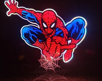 Marvel spiderman 3d printed light box