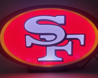San Francisco 49ers 3d printed light box