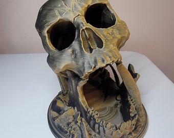 Skull and spider dice tower and terrain