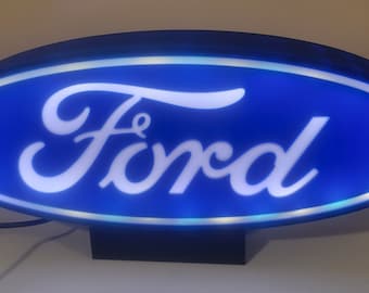 Ford logo 3d printed light box
