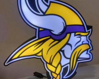 Minnesota Vikings 3d Printed Light Box - Etsy