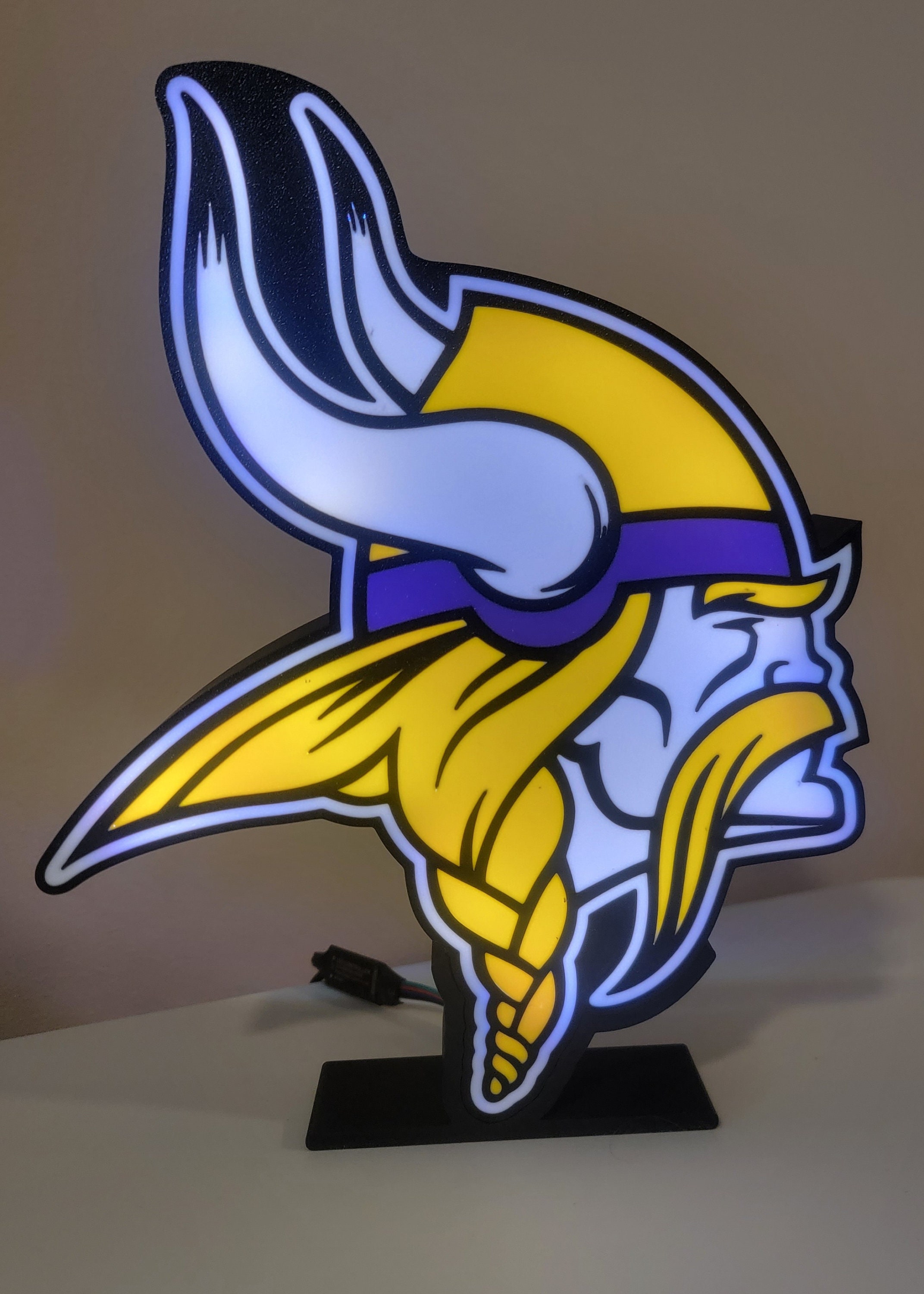 Minnesota Vikings 3d Printed Light Box - Etsy