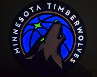 Minnesota Timberwolves 3d printed light box
