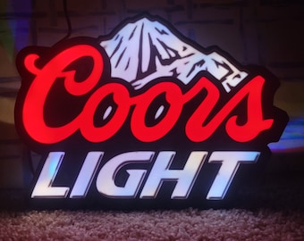 Coors light logo 3d printed light box